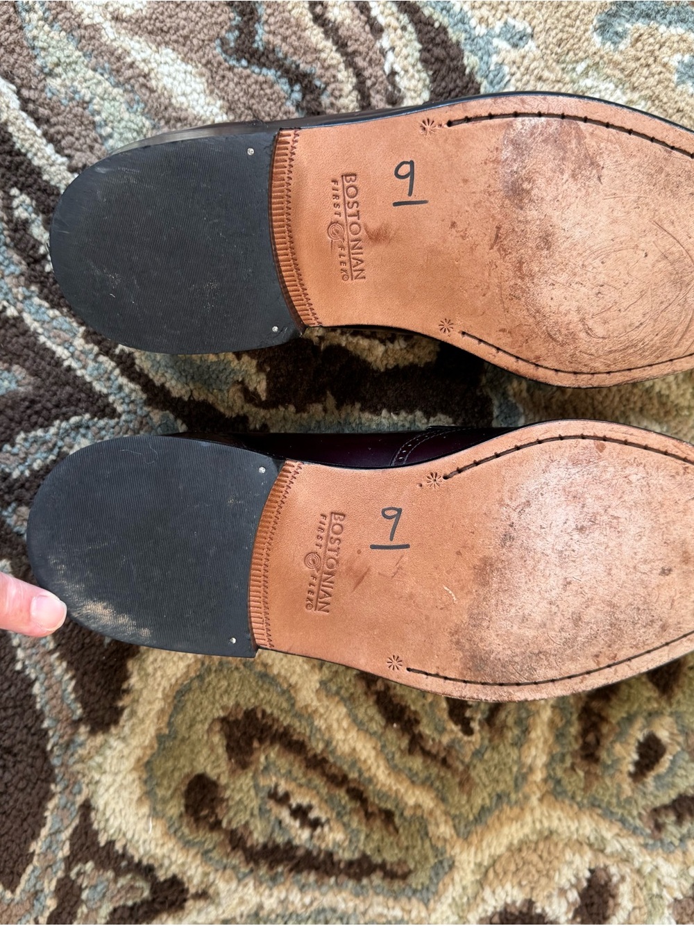 Bostonian Men's Burgundy Kiltie Tassel Loafers - Picture 4 of 5